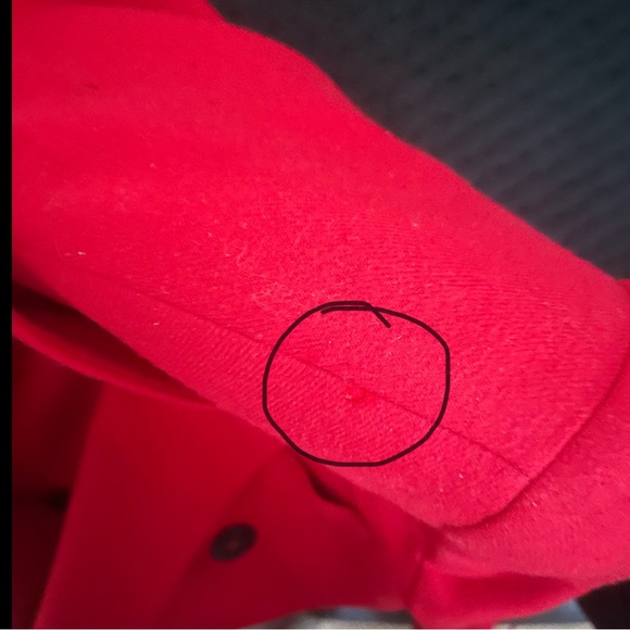 VINTAGE TiMlEsS BeAuTiFuL Liz Claiborne h0t rEd D0uBle-BrEaStEd bLaZeR - Picture 13 of 16